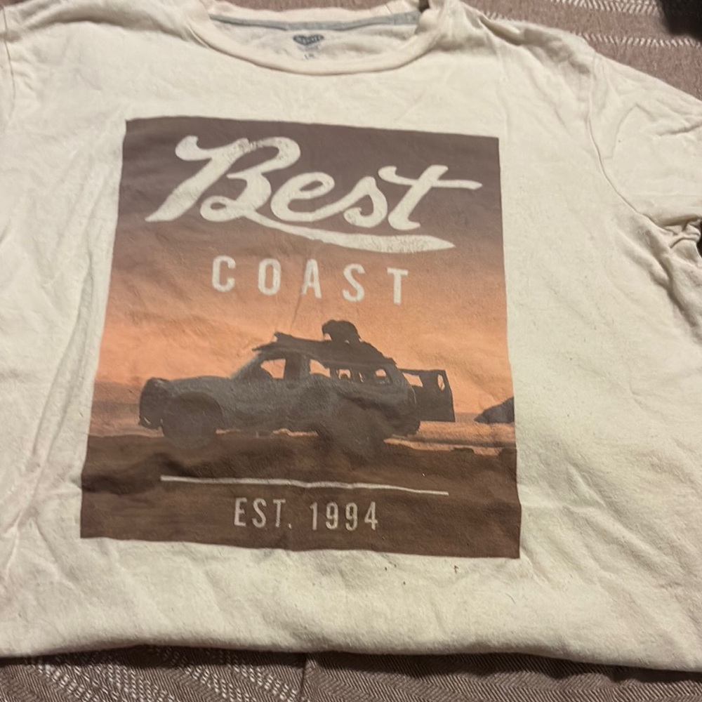 Best Coast Graphic Tee, Grey Tee w/ panda, and Black Minecraft graphics